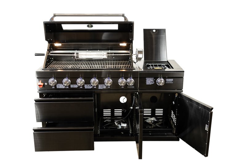 Load image into Gallery viewer, Luxuria Flame Modular Kitchen with 6-Burner Grill and Side Burner
