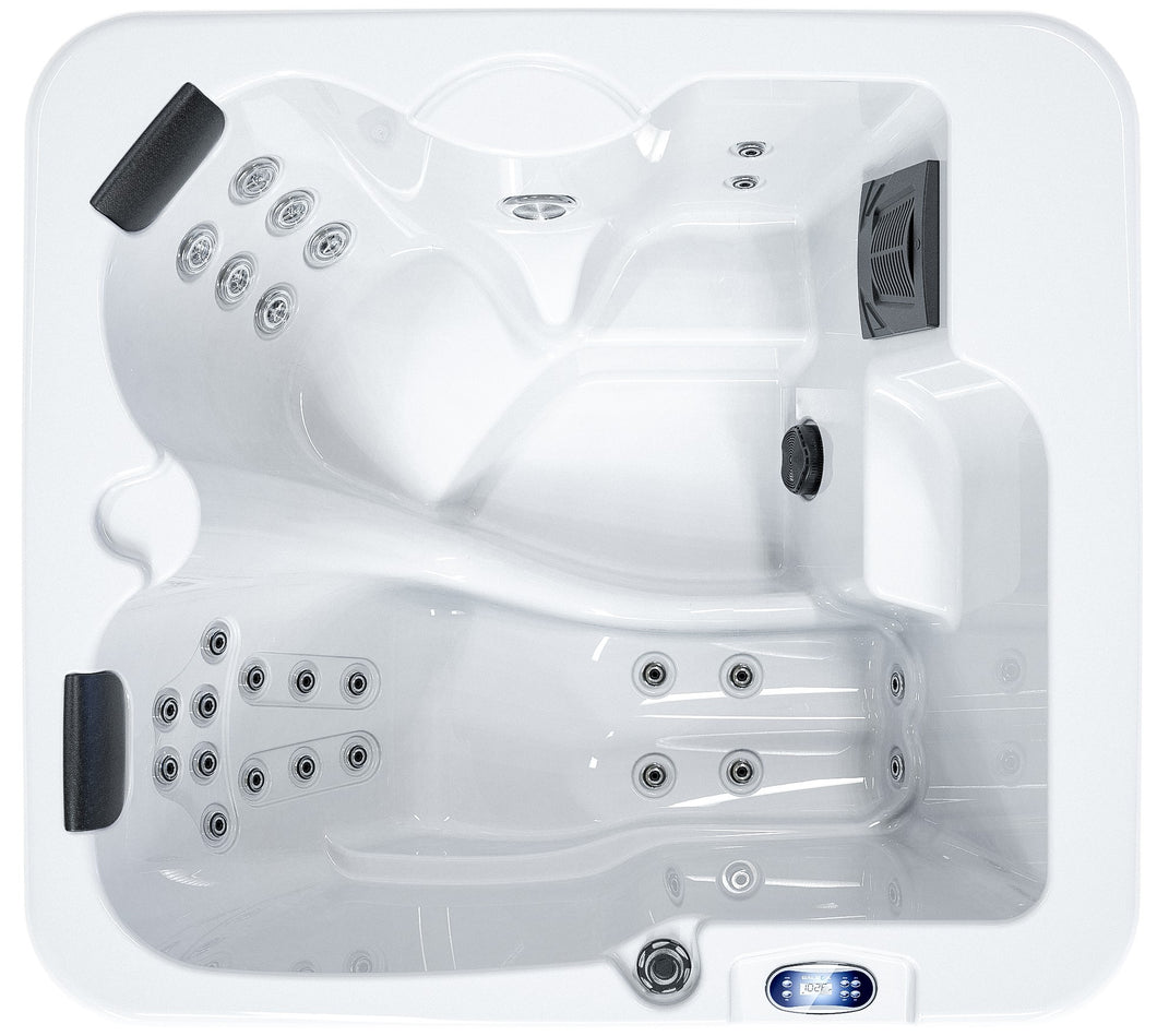 Monterey 3-Person 32-Jet Plug and Play Hot Tub with Lounge