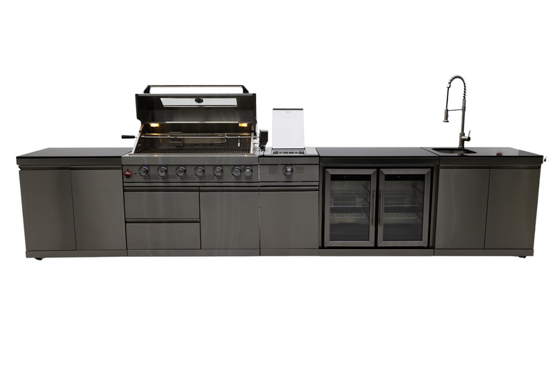 Load image into Gallery viewer, Luxuria Flame Pro Series 6-Burner Five Piece Modular Kitchen Straight
